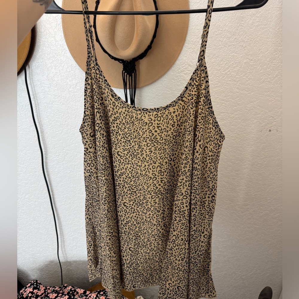 Umgee Tan Leopard Print Camisole